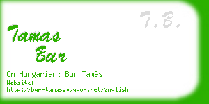 tamas bur business card